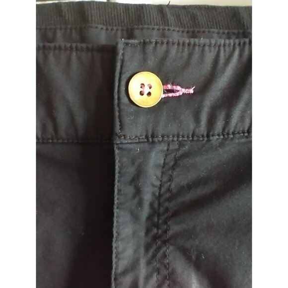Rafaella Weekend Classic Pants Roll Tab Hem Pockets Black Cotton - 20W - Picture 4 of 9